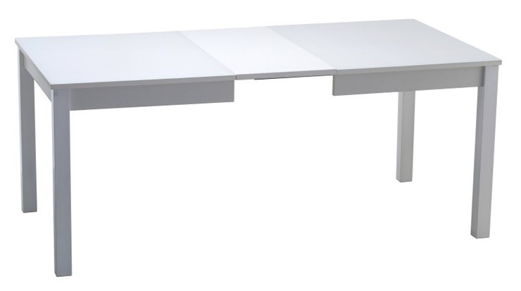 Обеденный раздвижной стол Нагано-2 стекло белое opti (хром-лак) во Владикавказе - изображение 1