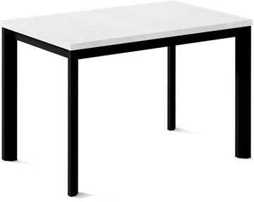 Кухонный стол раскладной Нагано-3L (ноги черные, белый цемент) во Владикавказе