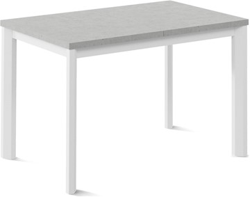 Обеденный раздвижной стол Нагано-3L (ноги металлические белые, светлый цемент) во Владикавказе
