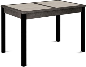 Стол раздвижной Ницца-1 ПЛ (ноги черные, плитка бежевая/серый камень) во Владикавказе