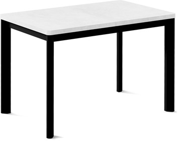 Обеденный раздвижной стол Токио-2L (ноги металлические черные, белый цемент) во Владикавказе - предосмотр
