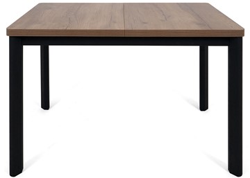 Кухонный стол раскладной Токио-2L (ноги металлические черные, дуб табако) во Владикавказе - предосмотр 1