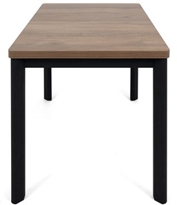 Кухонный стол раскладной Токио-2L (ноги металлические черные, дуб табако) во Владикавказе - предосмотр 2