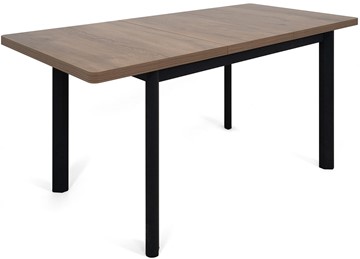 Кухонный стол раскладной Токио-2L (ноги металлические черные, дуб табако) во Владикавказе - предосмотр 3