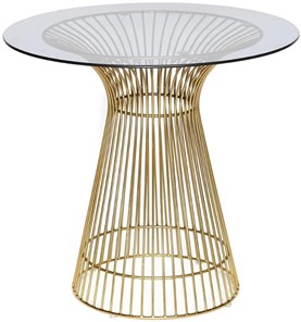 Стол из стекла ARGO (mod. DT1471) металл/стекло, D80x74.5 черный/золотой во Владикавказе