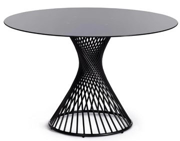 Стеклянный обеденный стол BERTOIA (mod. GT21) металл/стекло, Black (черный) арт.20595 во Владикавказе