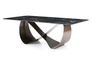 Керамический обеденный стол DT9305FCI (240) черный керамика/бронзовый во Владикавказе
