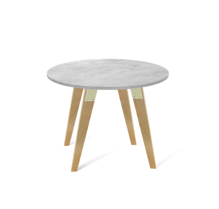 Кухонный обеденный стол SHT-TU16 / SHT-TT 90 ЛДСП (бетон чикаго светло-серый/прозрачный лак) во Владикавказе - изображение