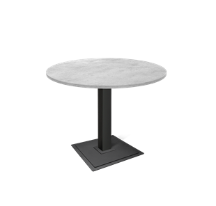 Круглый кухонный стол SHT-TU5-BS1 / SHT-TT 90 ЛДСП (бетон чикаго светло-серый/черный) во Владикавказе