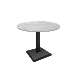 Обеденный круглый стол SHT-TU5-BS2 / SHT-TT 90 ЛДСП (бетон чикаго светло-серый/черный) во Владикавказе