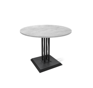 Круглый кухонный стол SHT-TU6-BS2 / SHT-TT 90 ЛДСП (бетон чикаго светло-серый/черный) во Владикавказе
