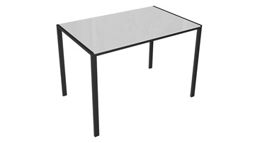 Обеденный стол Торрес тип 1 (Черный муар/Белый глянец) во Владикавказе