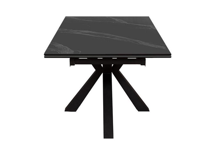 Стол обеденный раздвижной DikLine SFE160 Керамика Черный мрамор/подстолье черное/опоры черные (2 уп.) во Владикавказе - изображение 3