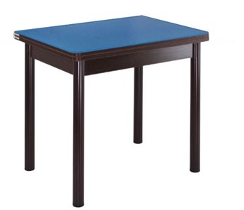 Кухонный пристенный стол СПА-01 СТ2, венге ЛДСП/стекло синие/38 прямые трубки крашеные коричневый во Владикавказе