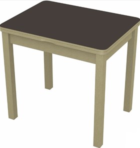 Кухонный раздвижной стол Бари дерево №8 (стекло коричневое/дуб выбеленный) во Владикавказе