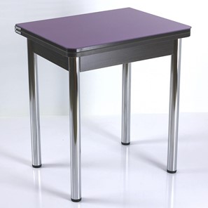 Кухонный пристенный стол СПА-01 СТ2, венге ЛДСП/стекло фиолетовый/39 прямые трубки хром во Владикавказе