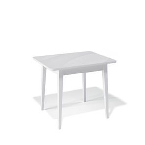 Кухонный раскладной стол Kenner 900M (Белый/Стекло белое глянец) во Владикавказе