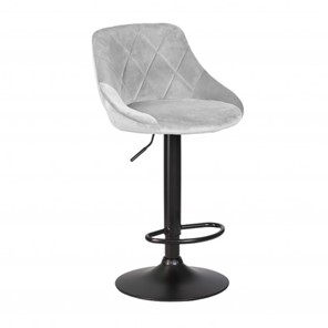 Барный стул с мягкой спинкой Престиж  WX-2397 велюр светло-серый во Владикавказе