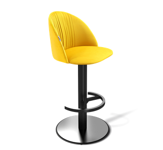 Барный стул SHT-ST35-1 / SHT-S137 (имперский жёлтый/стальной/черный муар) во Владикавказе