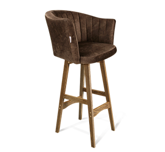 Барный стул SHT-ST42-1 / SHT-S65 (кофейный трюфель/дуб брашированный коричневый) во Владикавказе