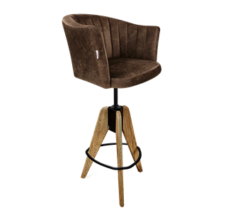Барный стул SHT-ST42-1 / SHT-S92 (кофейный трюфель/браш.коричневый/черный муар) во Владикавказе