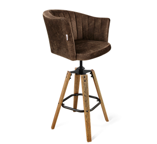 Барный стул SHT-ST42-1 / SHT-S93 (кофейный трюфель/браш.коричневый/черный муар) во Владикавказе