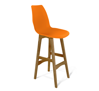 Барный стул SHT-ST29/S65 (оранжевый ral2003/светлый орех) во Владикавказе