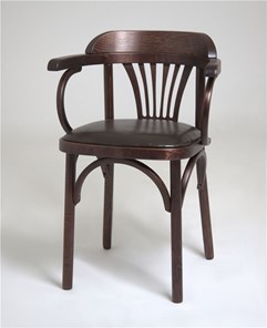 Обеденный стул Венский мягкий, кожзам коричневый/темный тон во Владикавказе