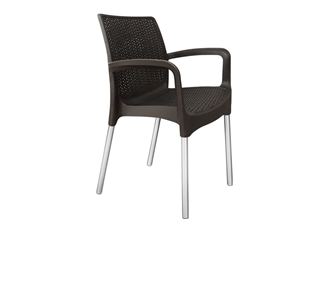 Обеденный стул SHT-ST68/S424 (черно-коричневый/хром лак) во Владикавказе