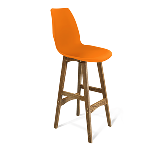 Барный стул SHT-ST29/S65 (оранжевый ral2003/дуб брашированный коричневый) во Владикавказе