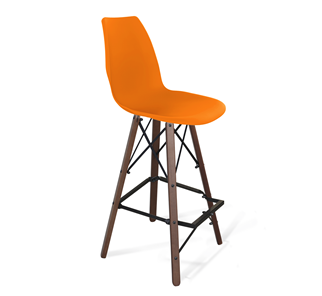 Барный стул SHT-ST29/S80 (оранжевый ral2003/темный орех/черный) во Владикавказе