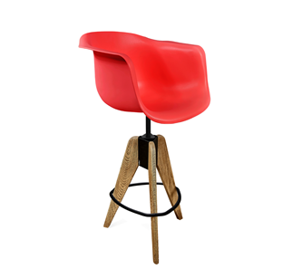 Барный стул SHT-ST31/S92 (красный/брашированный коричневый/черный муар) во Владикавказе