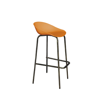 Барный стул SHT-ST19/S29 (оранжевый/черный муар/золотая патина) во Владикавказе