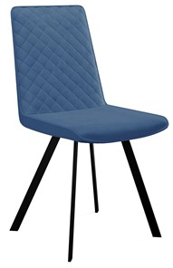 Обеденный стул 202, микровелюр B8 blue, ножки черные во Владикавказе