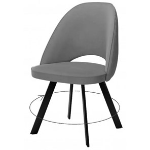 Обеденный стул 228 Поворотный, Микровелюр серый / опоры черные во Владикавказе