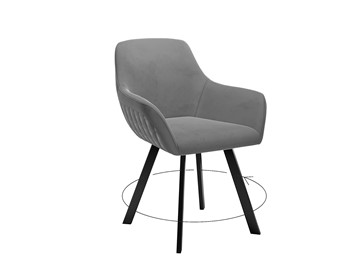 Обеденный стул 248 Поворотный, Микровелюр Z28 Темно-серый/черный во Владикавказе