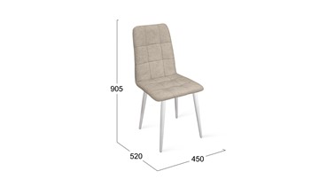 Обеденный стул Аспен К1С (Белый матовый/Микровелюр Duna Brilliant) во Владикавказе - предосмотр 5