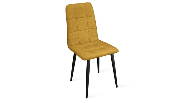 Обеденный стул Аспен К1С (Черный муар/Микровелюр Duna Curcuma) во Владикавказе - изображение