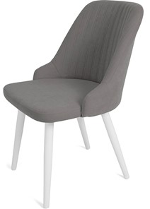 Кухонный стул Даниэлла, ноги белые круглые XXL (R38)/велюр T180 Светло-серый во Владикавказе