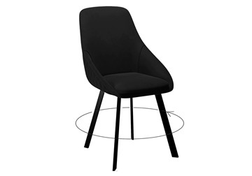 Обеденный стул DikLine 246 поворотный, K21 черный, ножки черные во Владикавказе