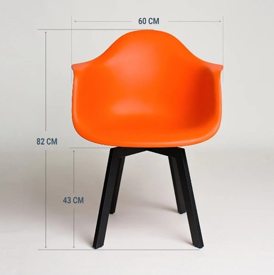 Обеденный стул DSL 330 Grand Black (Оранжевый) во Владикавказе - изображение 1