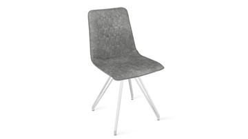 Обеденный стул Хьюго К4 (Белый матовый/Микровелюр Wellmart Silver) во Владикавказе