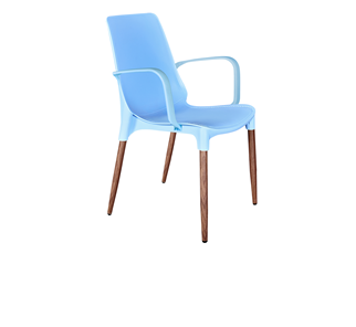 Обеденный стул SHT-ST76/S424-С (голубой/темный орех) во Владикавказе