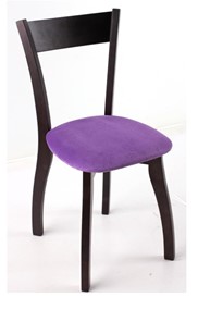 Кухонный стул Лугано каркас массив венге, велюр -  инфинити фиолетовый во Владикавказе