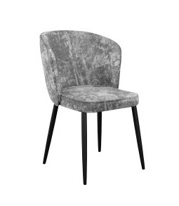 Кухонный стул DikLine 347 микровелюр M13 светло-серый, ножки черные, кант в цвет во Владикавказе