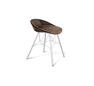 Обеденный стул SHT-ST19-SF1 / SHT-S100 (кофейный трюфель/хром лак) во Владикавказе