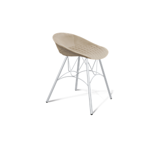 Обеденный стул SHT-ST19-SF1 / SHT-S100 (ванильный крем/хром лак) во Владикавказе