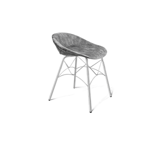 Обеденный стул SHT-ST19-SF1 / SHT-S107 (дымный/хром лак) во Владикавказе