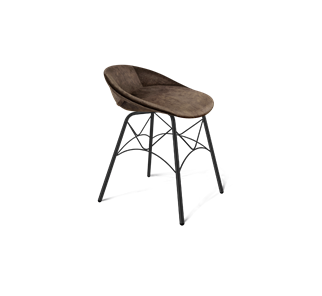 Обеденный стул SHT-ST19-SF1 / SHT-S107 (кофейный трюфель/черный муар) во Владикавказе