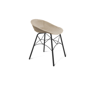 Обеденный стул SHT-ST19-SF1 / SHT-S107 (ванильный крем/черный муар) во Владикавказе
